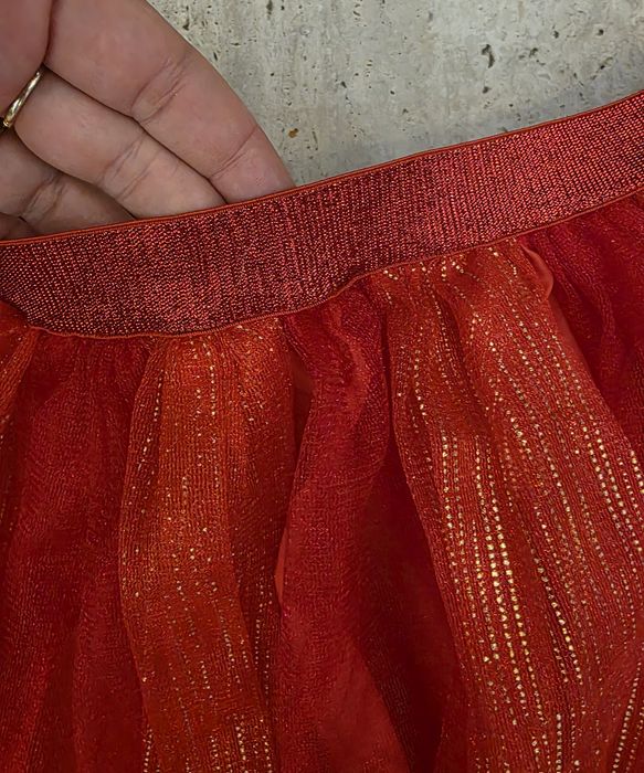 Spódnica 38 M czerwono pomarańczowa tiulowa tutu tiul