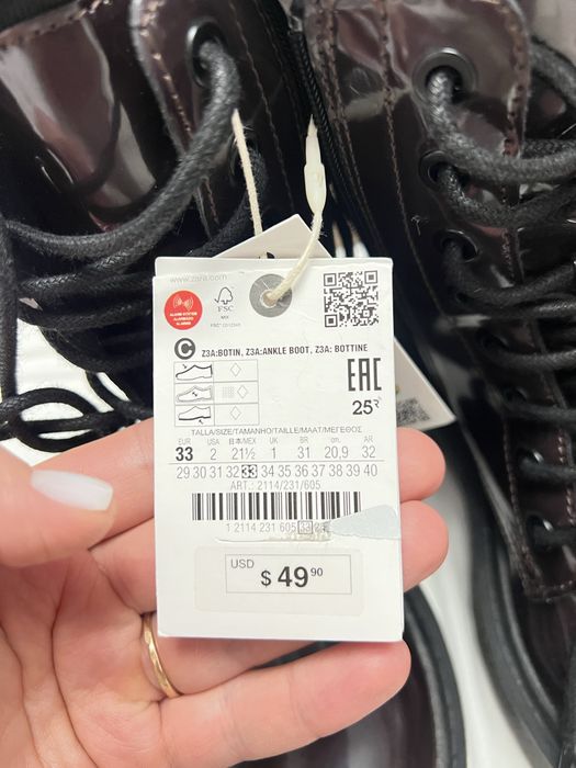Черевики Zara 33 розмір