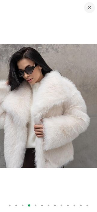 еко шуба біла, нова