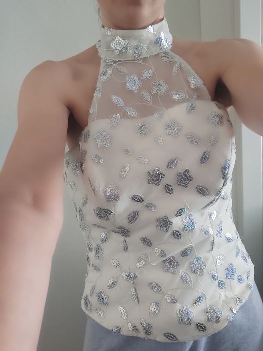 Корсет белый свадебный, праздничный