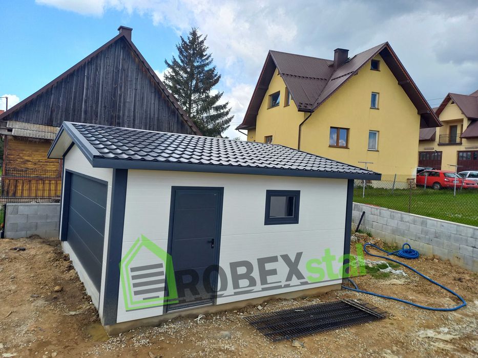 Garaż ocieplany 6x5 m do 35 m2 garaż z płyty warstwowej styropian