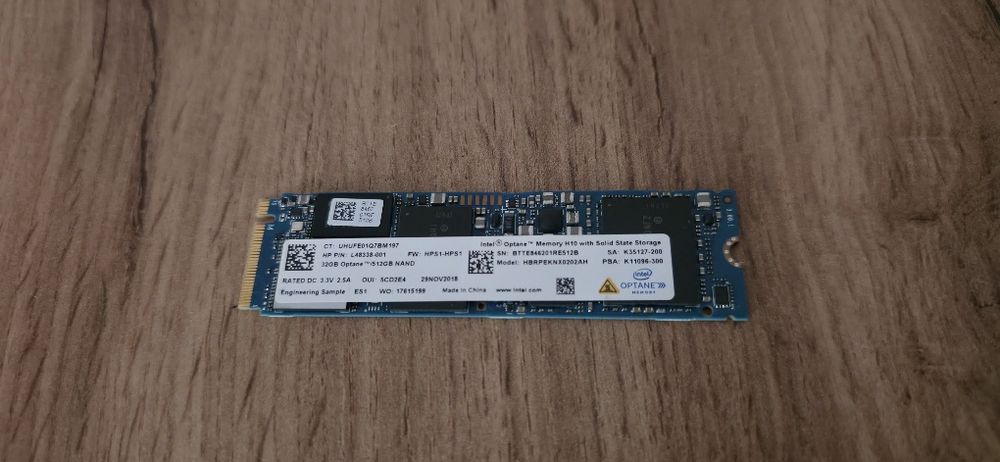 Dysk INTEL Optane H10 HBRPEKNX0202AH, m2 2280, nvme, 512gb+32gb cache