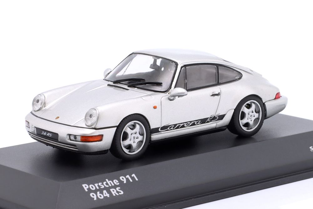 Solido PORSCHE 911 (964) RS 1994 Silver/Black Deco 1/43