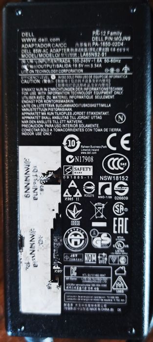 Oryginalny zasilacz Dell 45W i 65W
