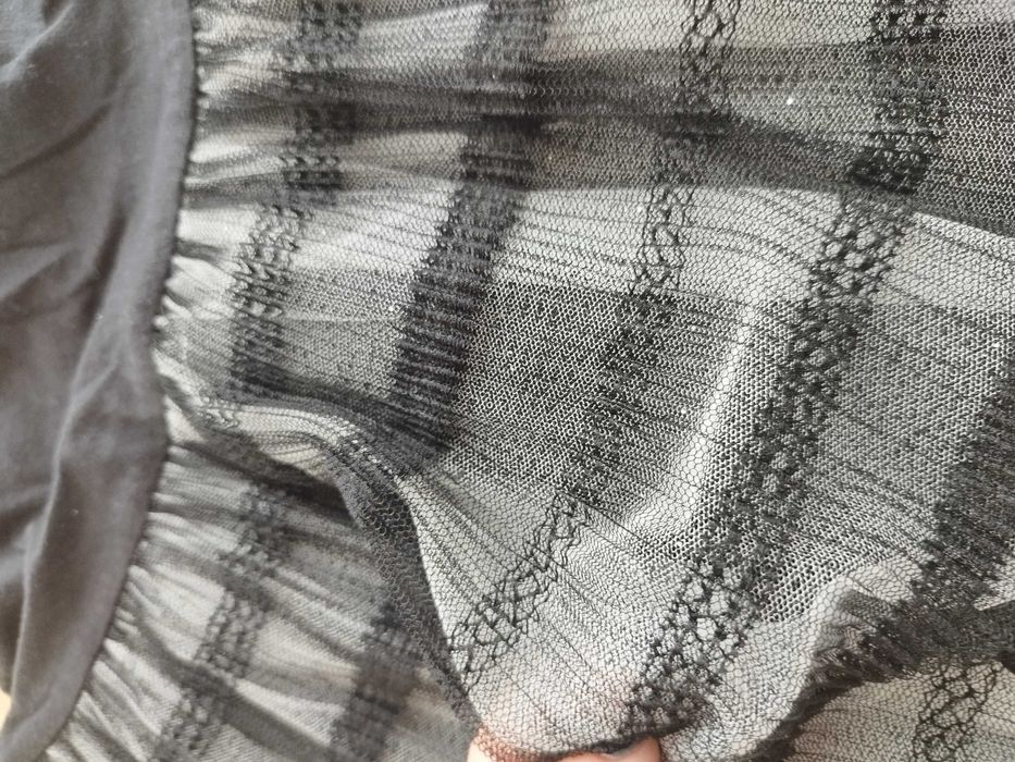 Vestido Mayoral preto com brilho na saia 6A