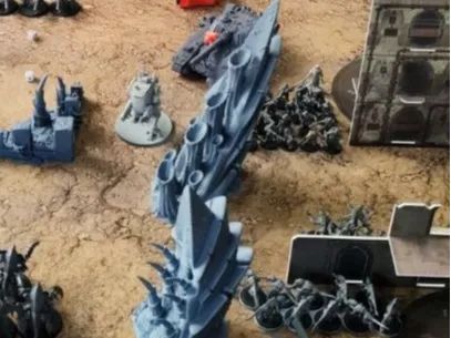 Cenário Alienígena para Jogos de Guerra