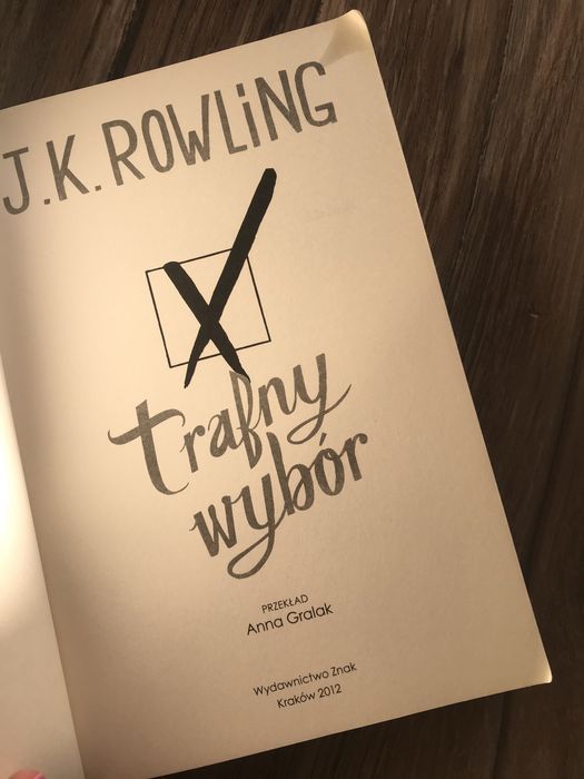 Książka Trafny Wybór Rowling