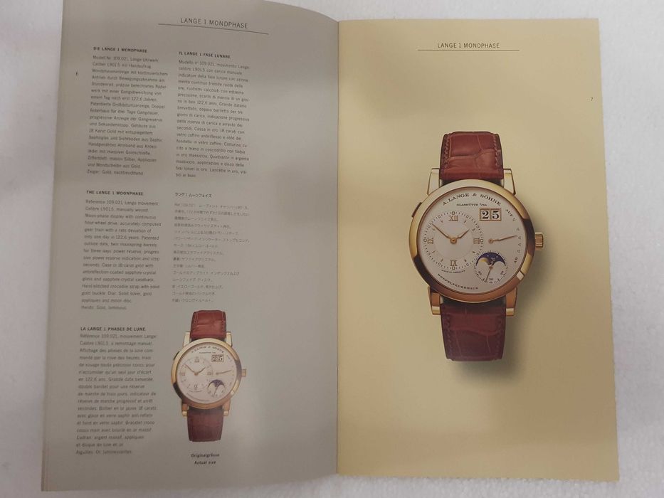 A. Lange & Sohne - Catálogo / Livro de Relógios Premium - 2002