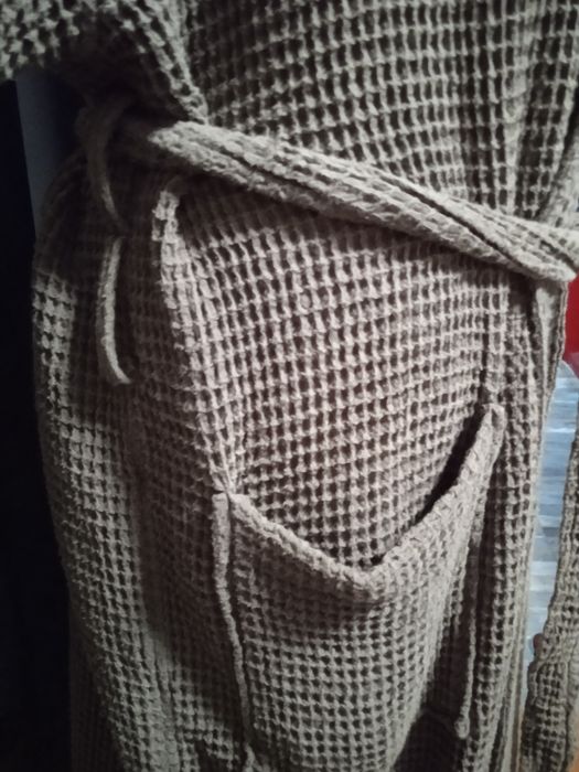 Халат вафельний плотний натуральний.. Розмір М