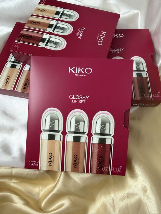 Подарункови набір 3d hydra glossy lip set kiko milano блиск кіко