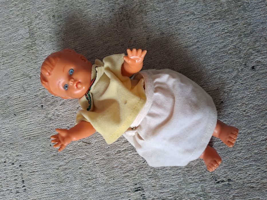 Stara gumowa lalka RETRO lata 70/80 - 28 cm.