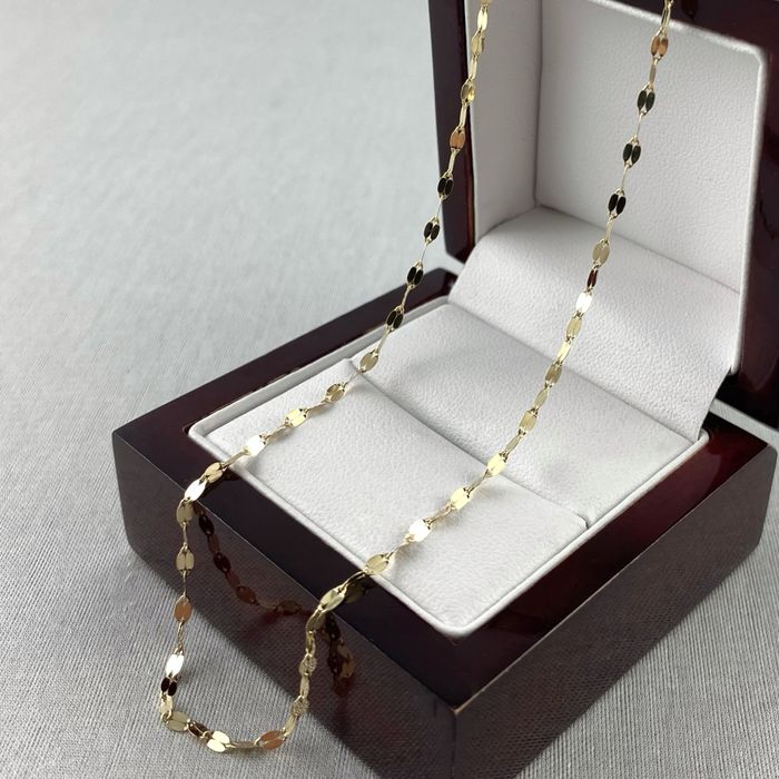 ZŁOTY łańcuszek 2mm splot pełen blasku PRÓBA 585 (14K) długość 45 cm