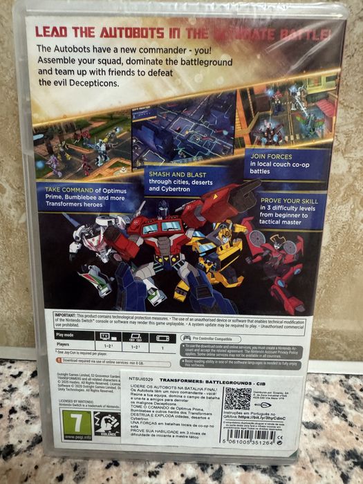 Jogo Nintendo Switch Transformers Battlegrounds selado