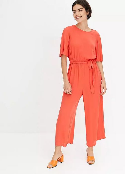 B.P.C kombinezon 7/8 krepowany czerwony 42.