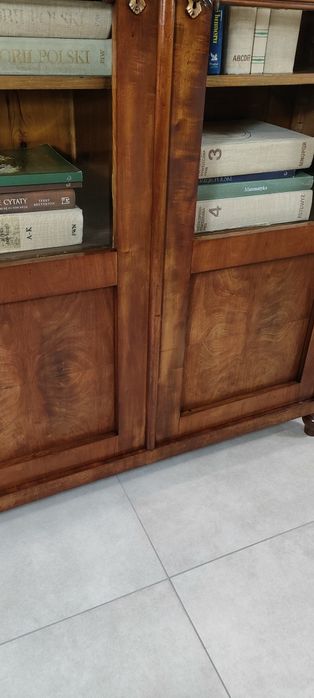 Piękna biblioteka witryna biedermeier antyk