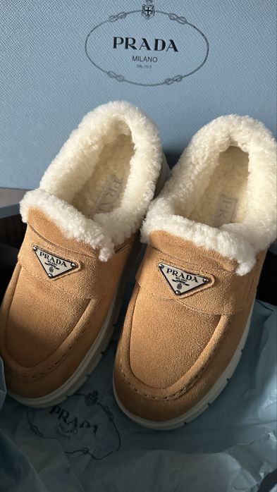 Buty inspiro Prada Shearling-Lined Suede