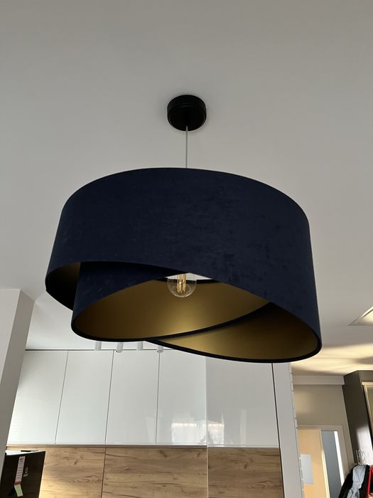 Lampa sufitowa wisząca E27 ABAŻUR 2-cz ZAMSZ WELUR
