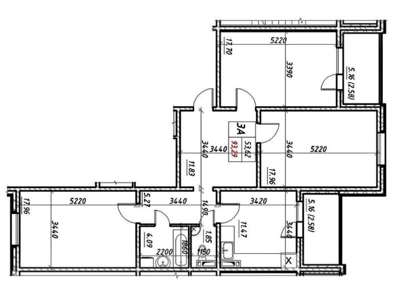 3-rooms apartment apartment by the address st. Per Energetikov (area 93 m²) - Atlanta.ua - photo 2