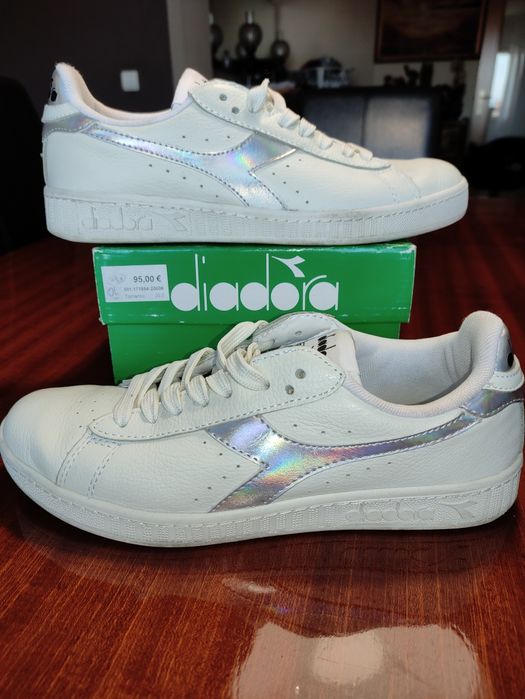 Sapatilhas Sneakers Diadora Hologram 39 Brancas Pele Como Novas