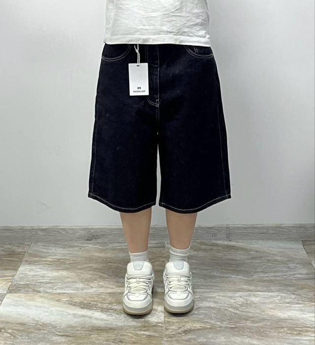 Нові широкі шорти джинсові BAGGY raw shorts широкие шорты реп ecko sk8