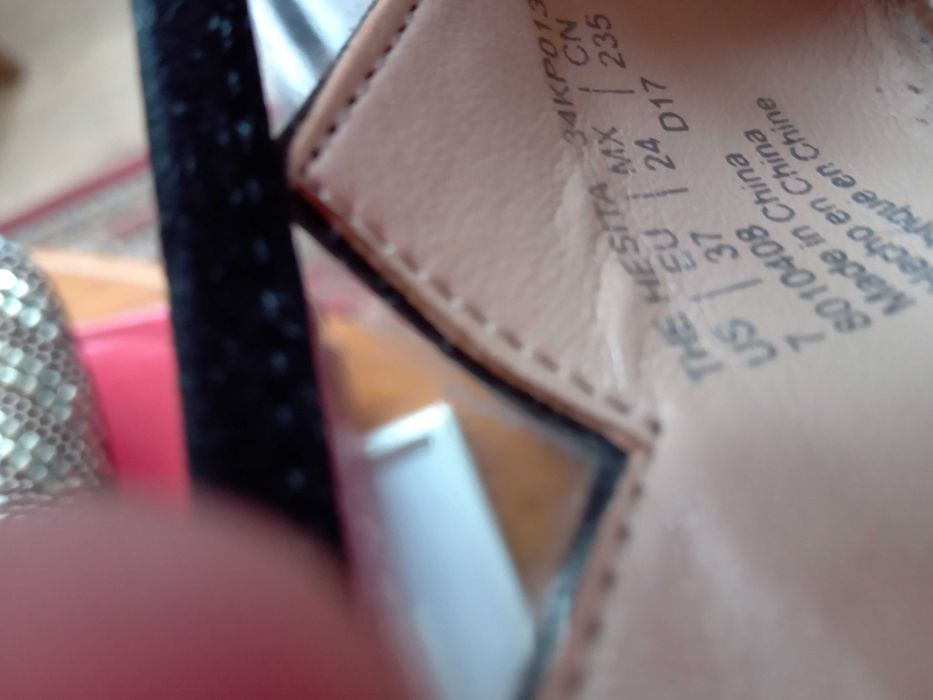 Balerinki Katty Perry ćwieki dżety czarne złote 36