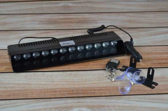 Стробоскоп в салон под лобовое стекло Красно-Синяя от прикуривателя