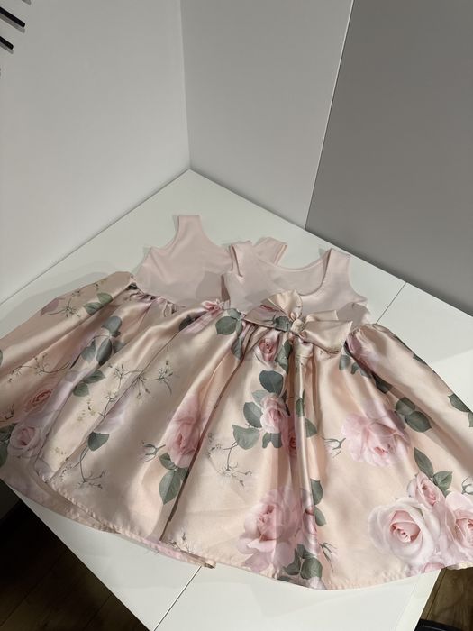 Sukienka dziewczęca H&M kwiaty przyjęcie wesele impreza święta 122/128