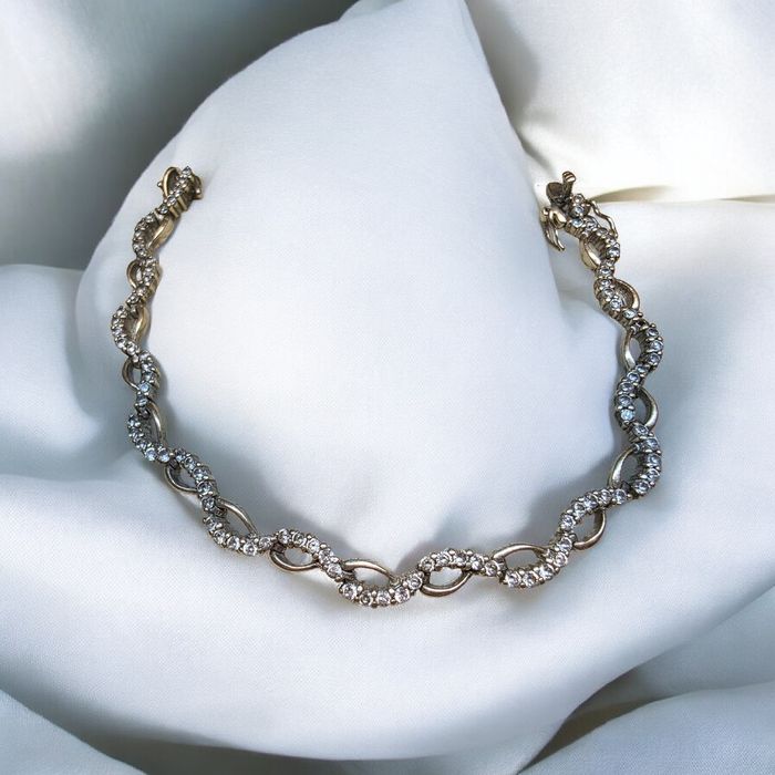 Apart. Srebrna bransoletka z cyrkoniami 925 próba.