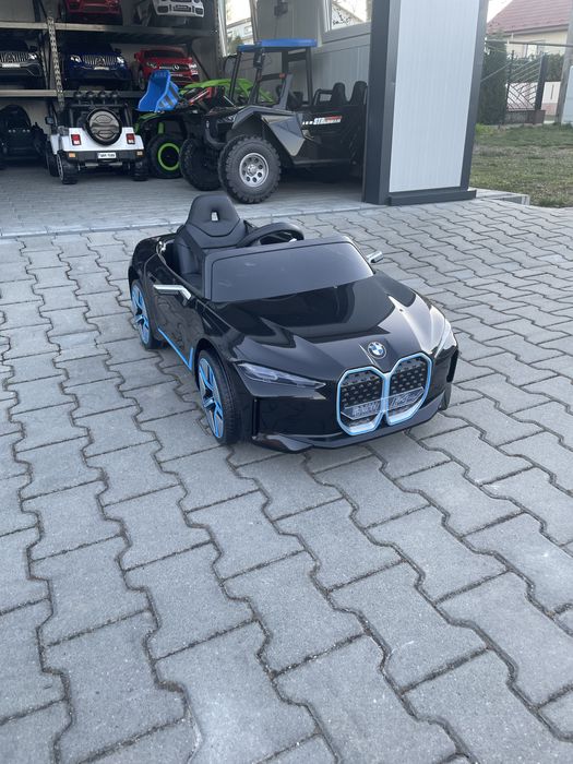 Auto Na Akumulator Samochód BMW I4 4x4 Miękkie koła EVA Czarne
