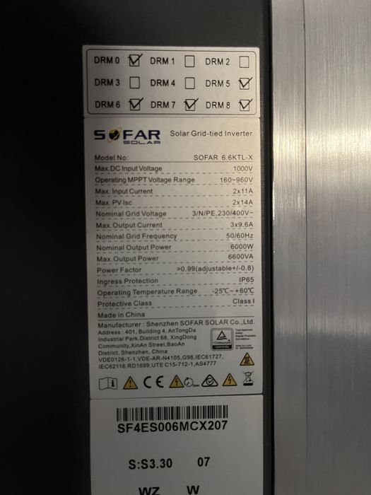 Falownik SOFAR  6.6 KTL-X
