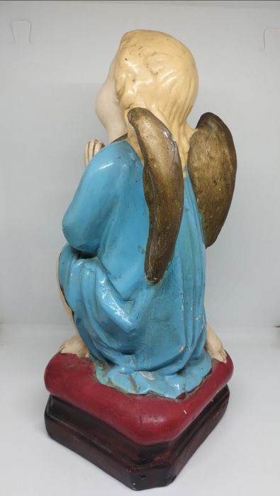 PRL figurka stary Anioł Aniołek gipsowy