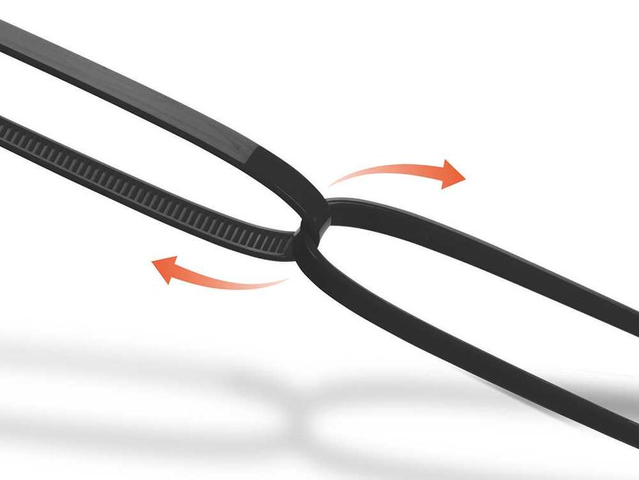 Opaski zaciskowe trytytki 2,5x100mm 100 szt czarne opaska kablowa