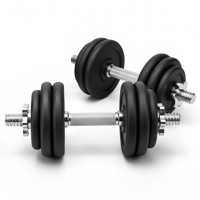 HANTLE ŻELIWNE 2x15kg gryfy 28mm obciążenie regulowane zestaw 30kg