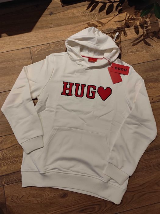 Nowa meska bluza Hugo Boss XXL kaptur kangurka bawełna walentynki