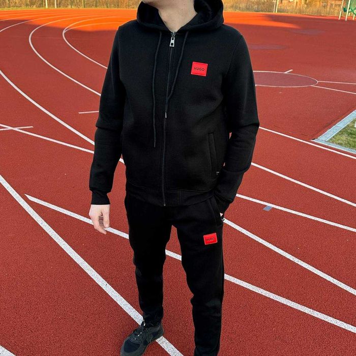 Крутий чоловічий теплий спортивний костюм НА ФЛІСІ Hugo Boss