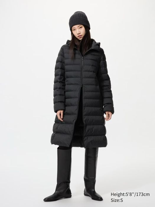 р. XS-S пуховик uniqlo стібаний чорний ультра легкий демісезон  пальто