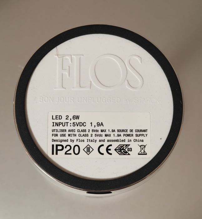 Candeeiro Flos • BON JOUR UNPLUGGED (USB-C/Qi)