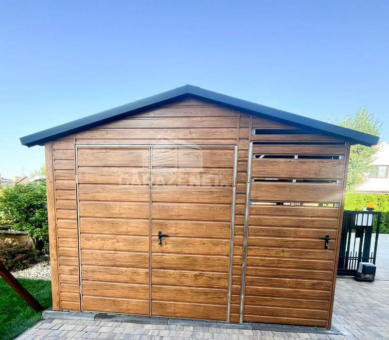 Schowek Domek Ogrodowy 2X2M Wiata Drewnopodobny Dach Dwuspadowy Ts882