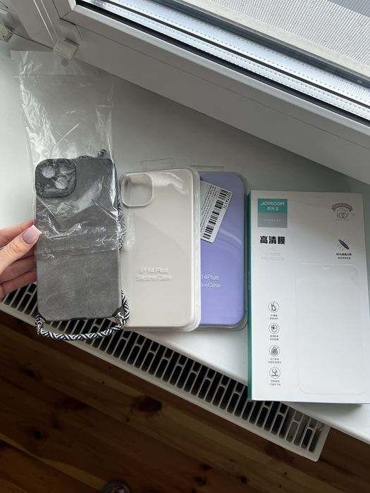 Чохли на iphone 14 plus 3 шт. +захисне скло