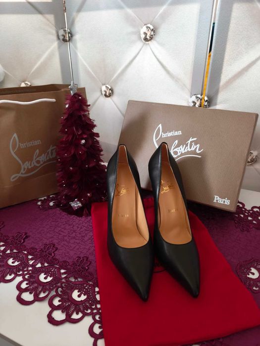 Szpilki Christian Louboutin/Nowe/Czarne/Skorzane/40