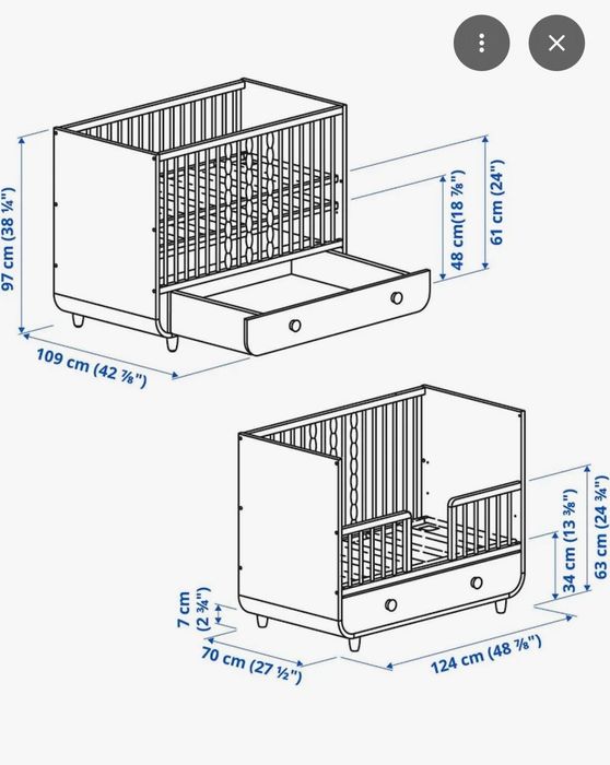 Vendo berço IKEA cor azul