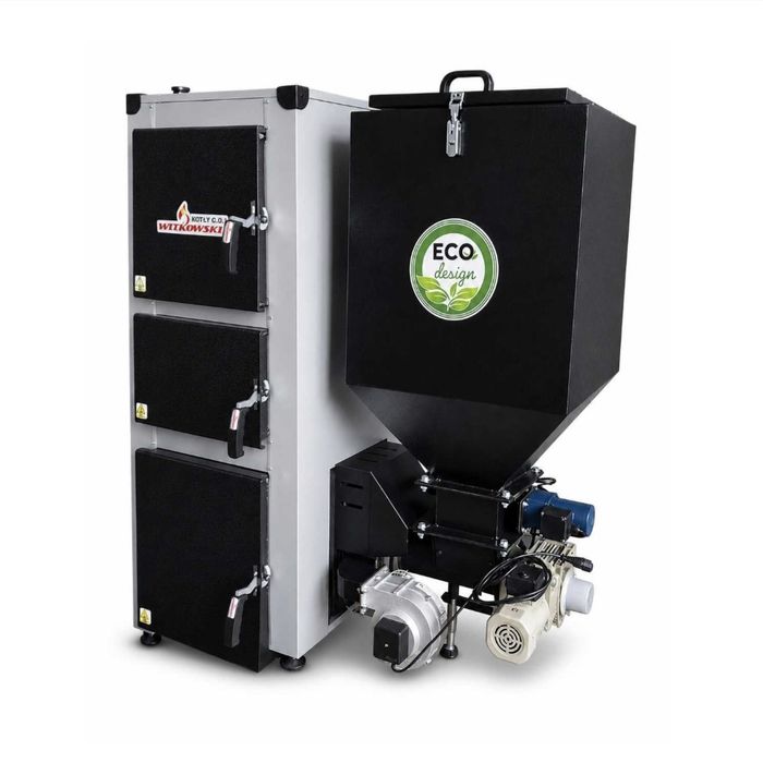 Kocioł piec 2w1 hybrydowy eko-groszek I pellet 19 kW do 170 m2, 5 klasa, ecodesign, Technix, SV200 Witkowski
