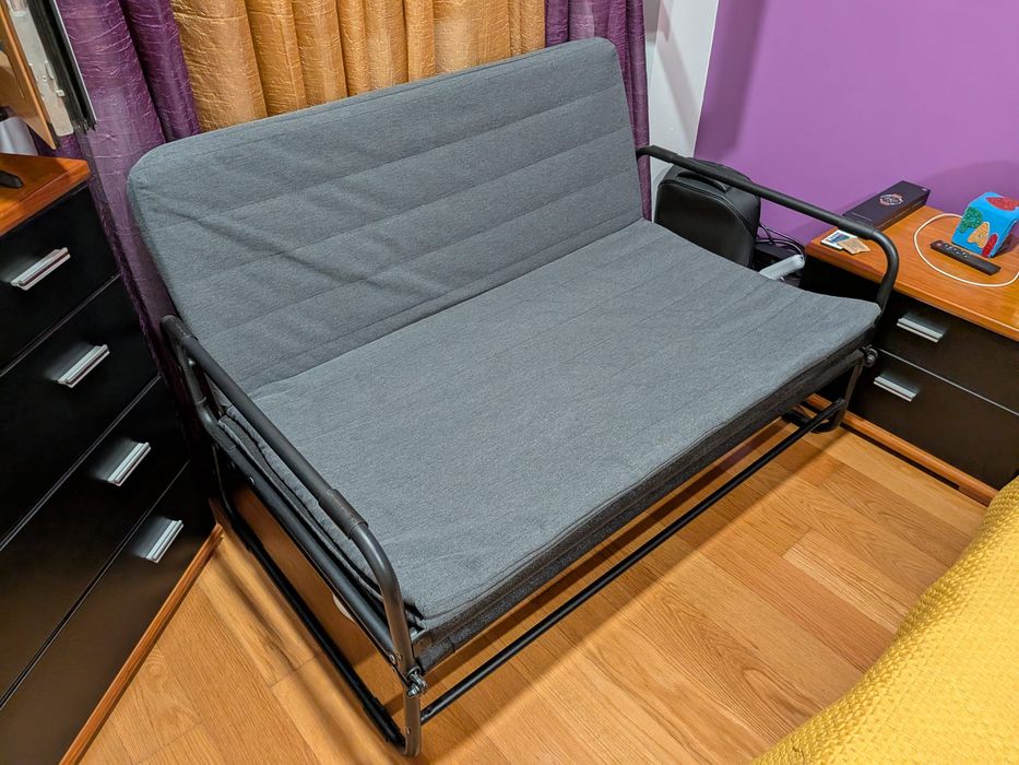 Sofá cama Knisa cinza