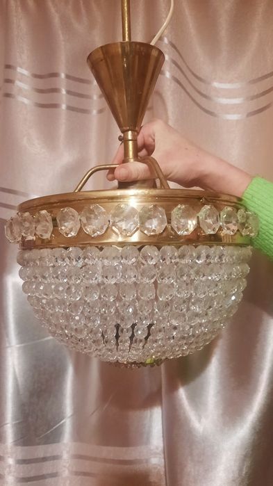 Винтажная хрустальная люстра