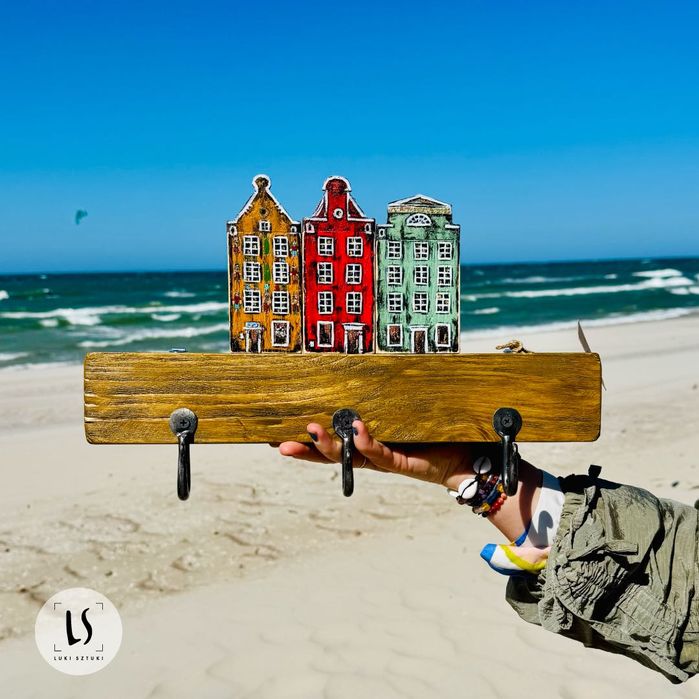 Driftwood | wieszak 'GDAŃSK' Złota Brama kute haki, LUKI SZTUKI