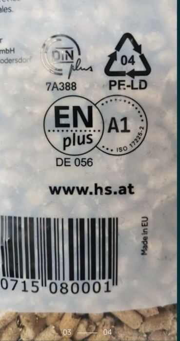 Pellet HS Timber A1 DIN EN PLUS