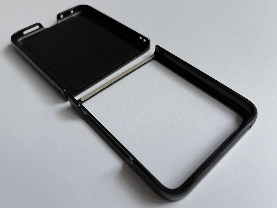 Motorola Razr 50 Ultra чохол LEATHER MAGNETIC чорний шкіряний