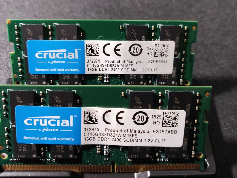 Память для ноутбуков Crucial 16GB x 2 SO-DIMM DDR4 2400 MHz  (32 GB)