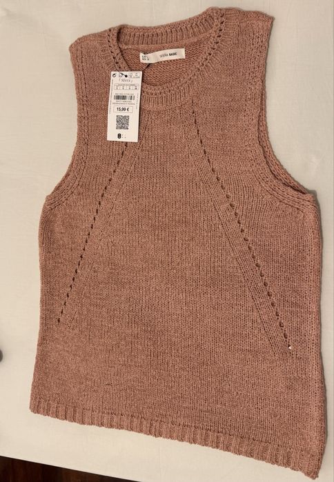 Top rosa malha / trico novo com etiqueta rosa velho