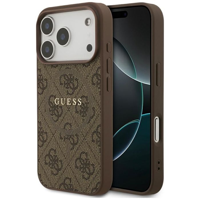 Guess Futerał Do Iphone 17 Pro Kompatybilny Z Magsafe Brązowy